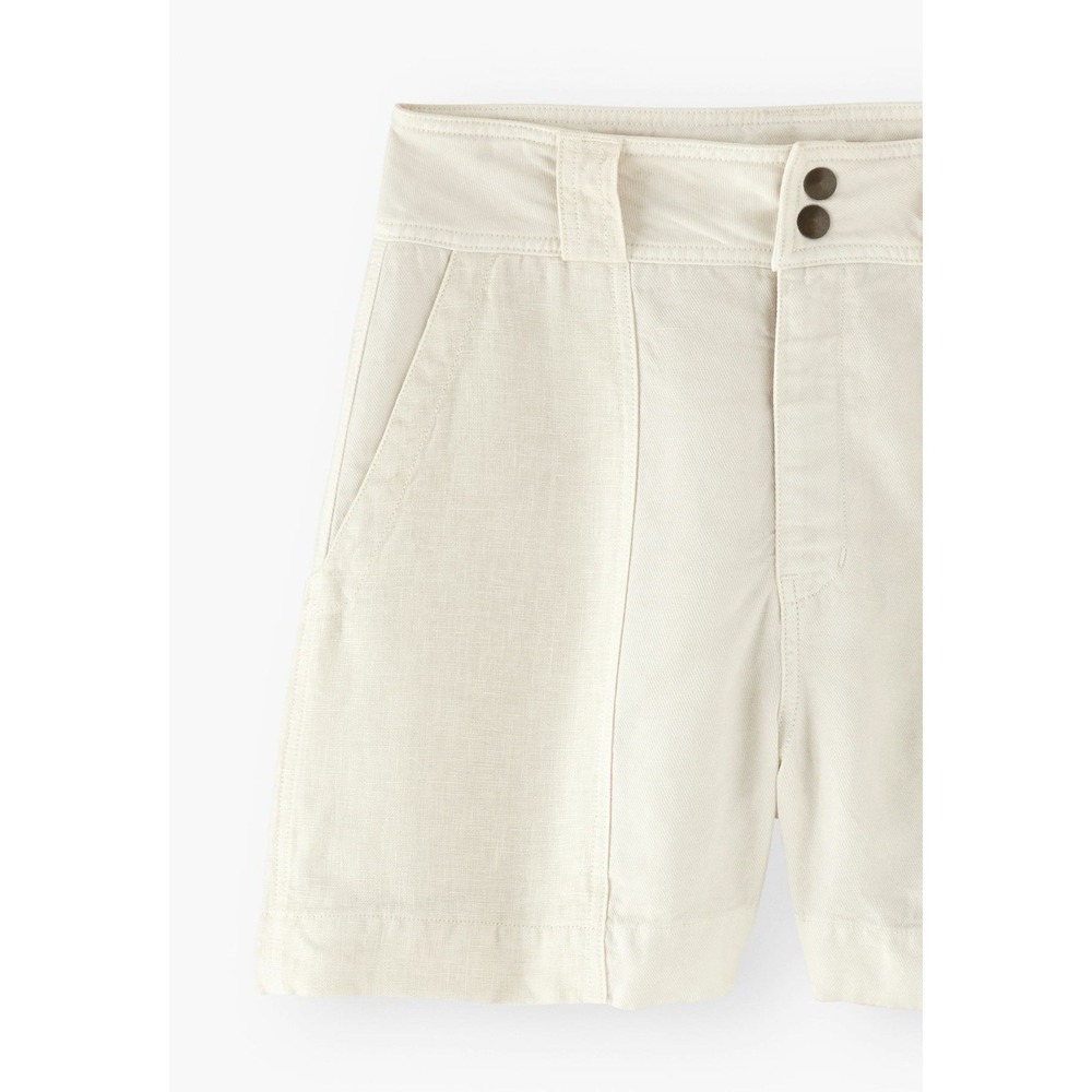 Wrap London Shorts Contrast-fabric shorts TENCEL™ lyocell & linen - Picture 2 of 13